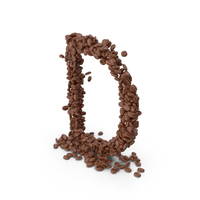 Coffee Bean Letter D PNG & PSD Images