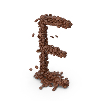 Coffee Bean Letter E PNG & PSD Images