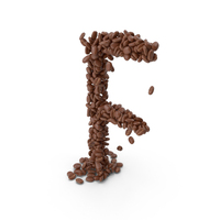 Coffee Bean Letter F PNG & PSD Images