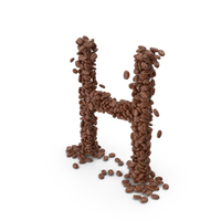 Coffee Bean Letter H PNG & PSD Images