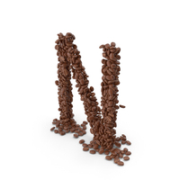 Coffee Bean Letter N PNG & PSD Images