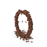 Coffee Bean Letter O PNG & PSD Images