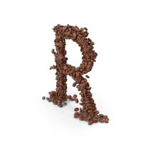 Coffee Bean Letter R PNG & PSD Images