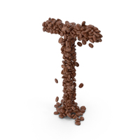 Coffee Bean Letter T PNG & PSD Images
