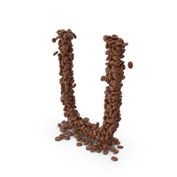 Coffee Bean Letter U PNG & PSD Images
