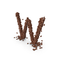 Coffee Bean Letter W PNG & PSD Images