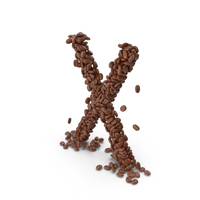Coffee Bean Letter X PNG & PSD Images