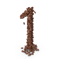 Coffee Bean Number 1 PNG & PSD Images