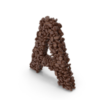 Coffee Bean Letter A PNG & PSD Images