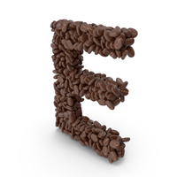 Coffee Bean Letter E PNG & PSD Images