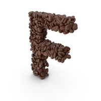 Coffee Bean Letter F PNG & PSD Images