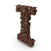 Coffee Bean Letter I PNG & PSD Images