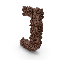 Coffee Bean Letter J PNG & PSD Images