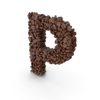 Coffee Bean Letter P PNG & PSD Images