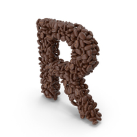 Coffee Bean Letter R PNG & PSD Images