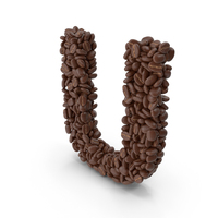 Coffee Bean Letter U PNG & PSD Images