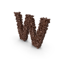 Coffee Bean Letter W PNG & PSD Images