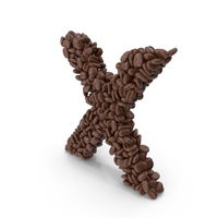 Coffee Bean Letter X PNG & PSD Images