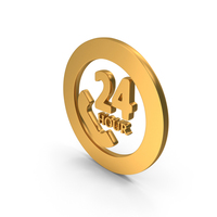 24 Hours Emergency Calling Icon Gold PNG & PSD Images