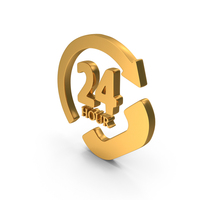 24 Hours Emergency Calling Icon Gold PNG & PSD Images
