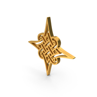 Celtic Quaternary Knot Eternity Icon Gold PNG & PSD Images