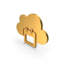 Cloud Calendar Icon Gold PNG & PSD Images
