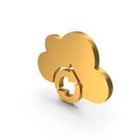Cloud Refresh Icon Gold PNG & PSD Images