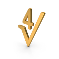 Mathematical Cube Root Icon Gold PNG & PSD Images