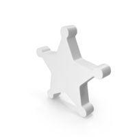 Monochrome Sheriff Badge Icon PNG & PSD Images