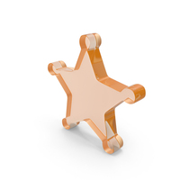 Glass Sheriff Badge Icon PNG & PSD Images