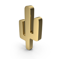 Gold Cactus Icon PNG & PSD Images