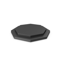 Black Octagonal Two Steps Podium PNG & PSD Images
