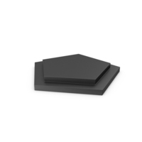 Two Steps Black Pentagon Podium PNG & PSD Images