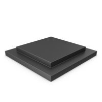 Black Quadrangular Two Steps Podium PNG & PSD Images