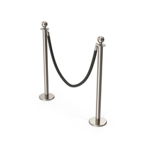 Black Rope Stanchion PNG & PSD Images