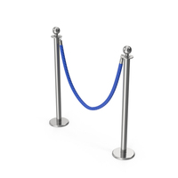 Blue Rope Stanchion PNG & PSD Images