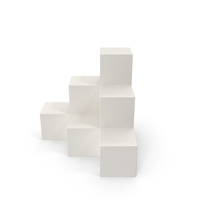 White Steps Boxes Pedestals PNG & PSD Images