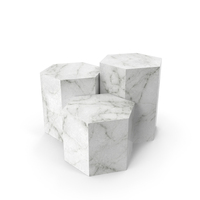 Marble Hexagonal Podiums PNG & PSD Images
