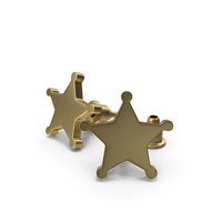 Sheriff Star Earrings PNG & PSD Images