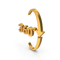 Gold 360 Degrees Icon PNG & PSD Images