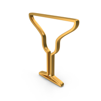 Out Line Cocktail Drink Icon Gold PNG & PSD Images