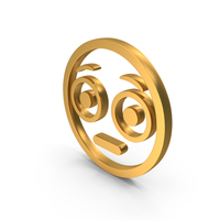 Gold Tension Emoji Icon PNG & PSD Images