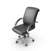 Leather Office Armchair With Wheels PNG & PSD Images