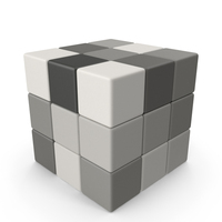 Grayscale Cube PNG & PSD Images