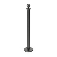 Black Rope Stanchion Pole PNG & PSD Images