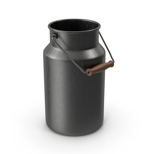 Black Metal Milk Can PNG & PSD Images