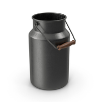 Black Metal Milk Can PNG & PSD Images