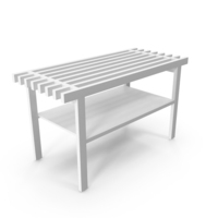 White Natural Bench PNG & PSD Images
