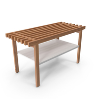White Natural Bench PNG & PSD Images