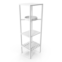 White Open Half Column Rack PNG & PSD Images